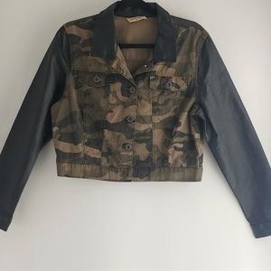 Highway Jeans Camo Print Denim Jacket